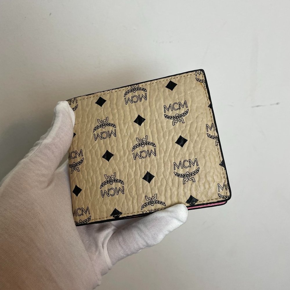 MCM viestos monogram bifold wallet